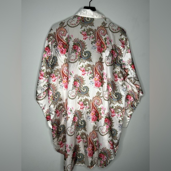 Vintage NWT KATHRYN Silky Floral Long Sleeve Nightgown Size‎ L - Picture 7 of 16